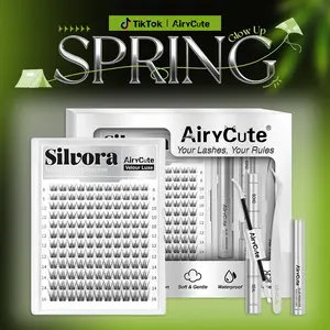 Silvora | AiryCute Velour Luxe Collection Upgrade Lashes Ultra-Dense Waterproof Long-Lasting | Venus Natural Daily Beginner-Friendly DIY Lashes Trendy Must-Have Clusters