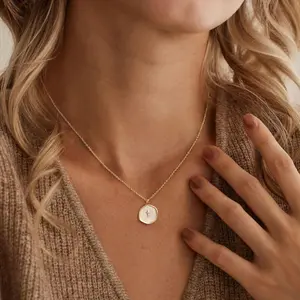 Cross Necklace for Women, Dainty 14K Gold Plated Cross Pendant Necklace Small Simple Charm Choker Christian Necklace Religious Jewelry for Women Gifts