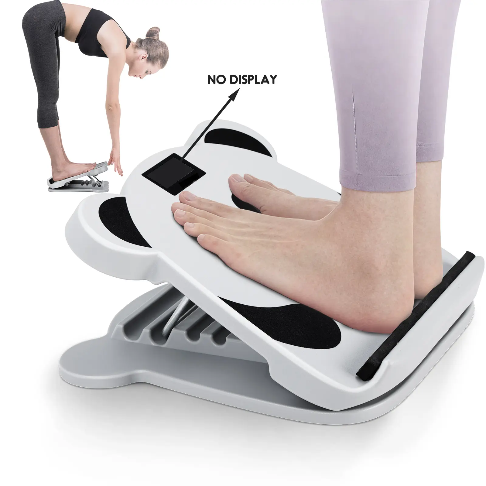 Cute Bear Foldable Slant Board for Calf Stretching and Achilles Tendon Relief, Non-Slip Stable Surface, Adjustable Incline for Fitness, Yoga, Balance Training, Improves Leg Flexibility and Foot Health, Compact and Portable for Home or Gym Use