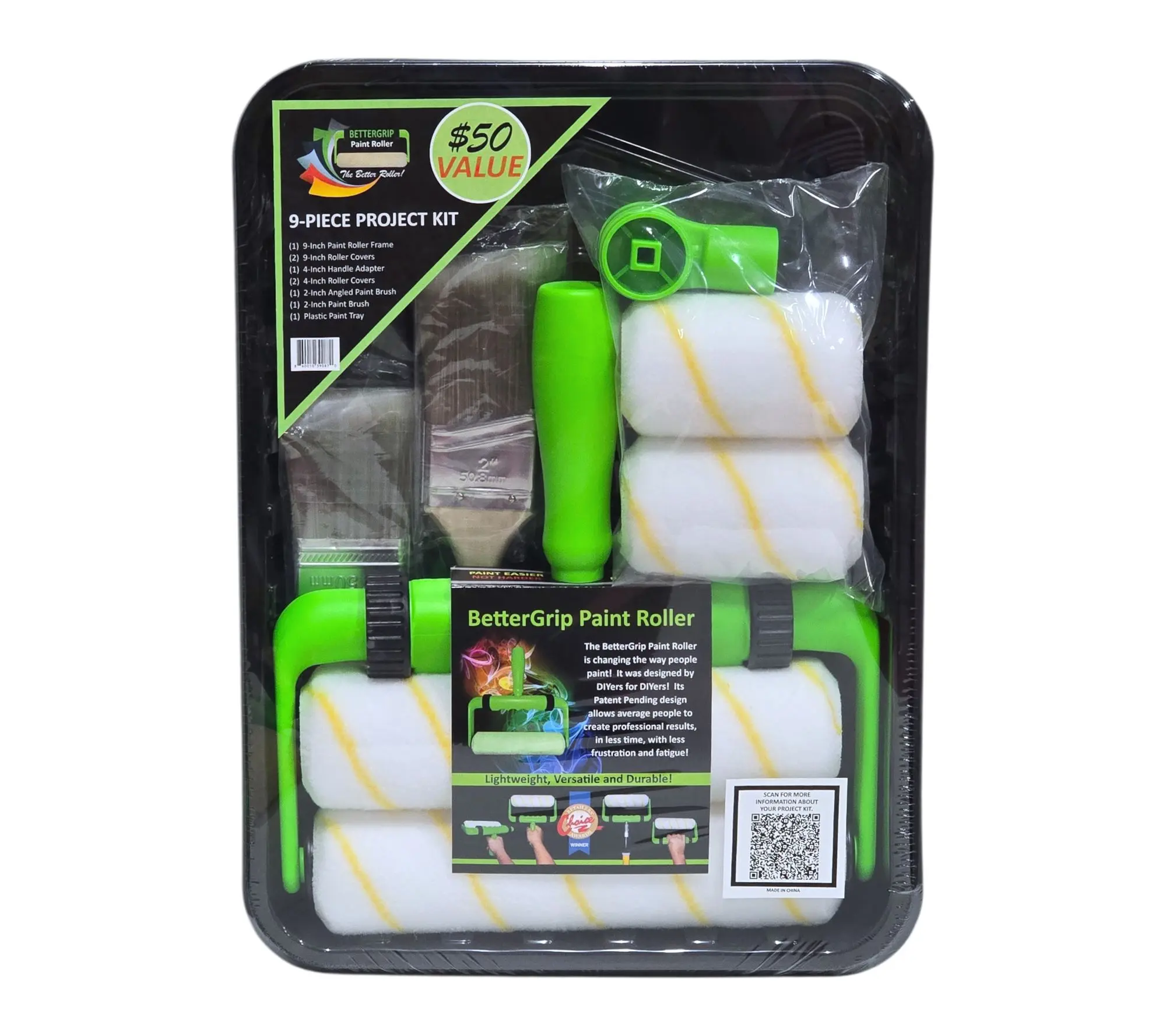 BetterGrip 9-Piece Paint Roller and Brush Kit BetterGrip 9-Piece Paint Roller and Brush Kit