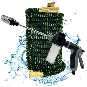 Expandable Garden Hose, Flexible Lightweight Yard Water Hose, Retractable Outdoor Collapsible Hose for Watering and Washing, Durable Garden Hose, Soaker Hose for Garden