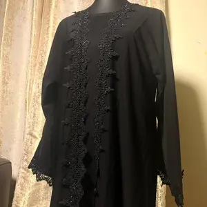 Majestic Beaded Lace Abaya