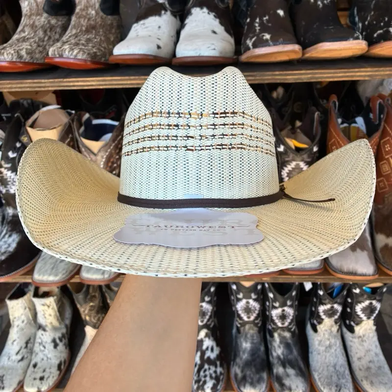 Minnick Men's Cowboy Straw Hat - Classic Design, Lightweight & Breathable, 4 1/4 Brim Size, Versatile for Multiple Occasions, 100x Quality, Straw Material for Comfort