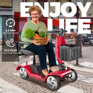 Adult-Oriented Scooter: Adjustable Speed Tailored for Seniors' Safety, Rotatable Seat for Easy Entry and Exit, Electromagnetic Braking System, 15-Kilometer Long-Range, and Reinforced Material for Durability