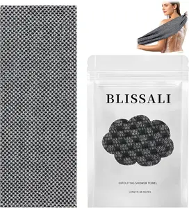 Advanced Microfiber Exfoliating Shower Towel 2 in 1 Double Sided Body Scrubber for All Skin Types