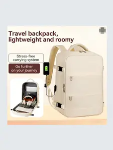 2026 Business Casual Backpack, Large Capacity Lightweight Laptop Bag, Unisex Commuter Multi-Layer USB Travel Backpack