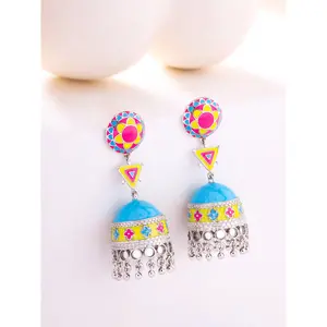 Desert Jewel Stud Jhumka Earrings