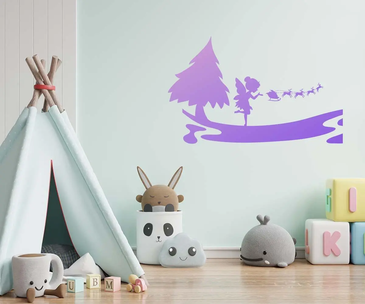 Fairy with Santa Stencil - Art and Wall Stencil