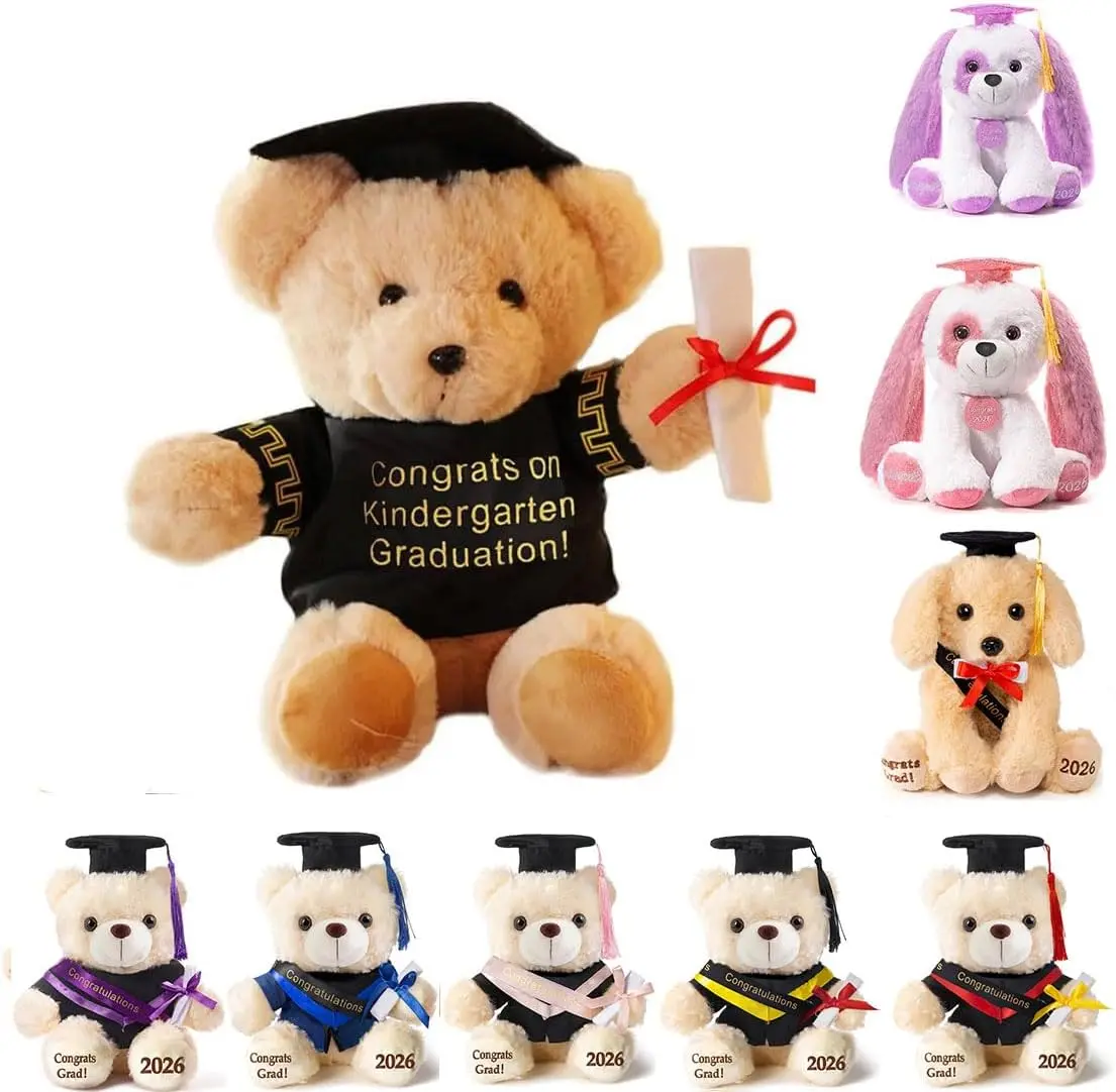 8 Inch Graduation Plush Stuffed Animal Class of 2026 Gift (Kindergarten)