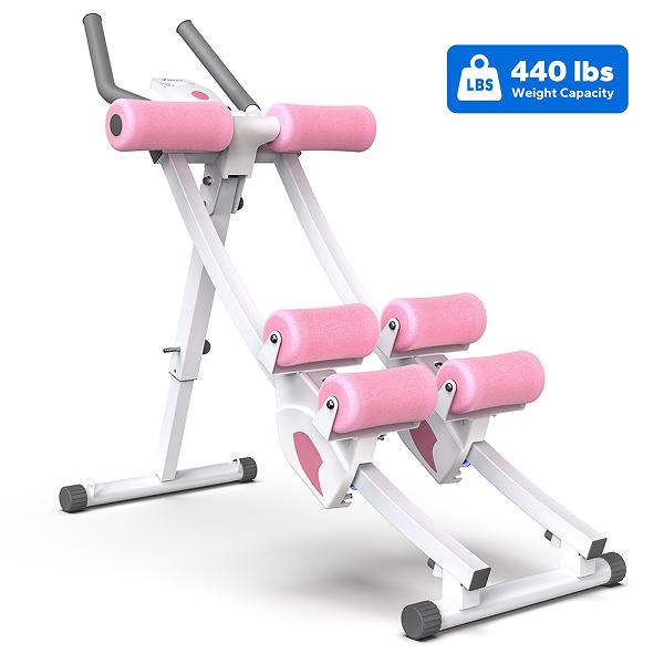 Merach Ab Trainer with LCD Monitor, 440lbs Weight Capacity, Foldable for Easy Storage, Ergonomic Supportive Design, Tones Waist Abs Arms Legs Hips, Ideal for Home Gym Beginners & Daily Fitness Enthusiasts Summervibes