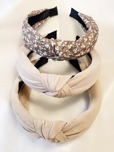 3pcs Women's Floral Fabric Hairbands Set, Soft Comfortable Non-Irritating, Ideal for Daily Outdoors, Washing, Sports, Fashion Headwear