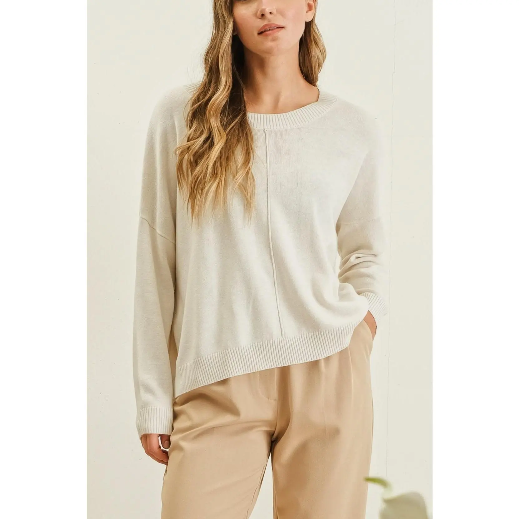 Bianca Essential Pullover Sweater - Oatmeal