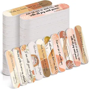 50 Pack Christian Boho Religious Gifts Bulk Holiday Mini Emery Boards Double-Sided Christmas Party Nail Files Favors Bulk Stocking Stuffers for Employee Appreciation Teacher Staff Coworkers