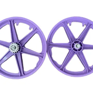 20" Bicycle 6 Spoke Purple Mag Wheels BMX Freewheel Bike for Enhanced Performance and Style