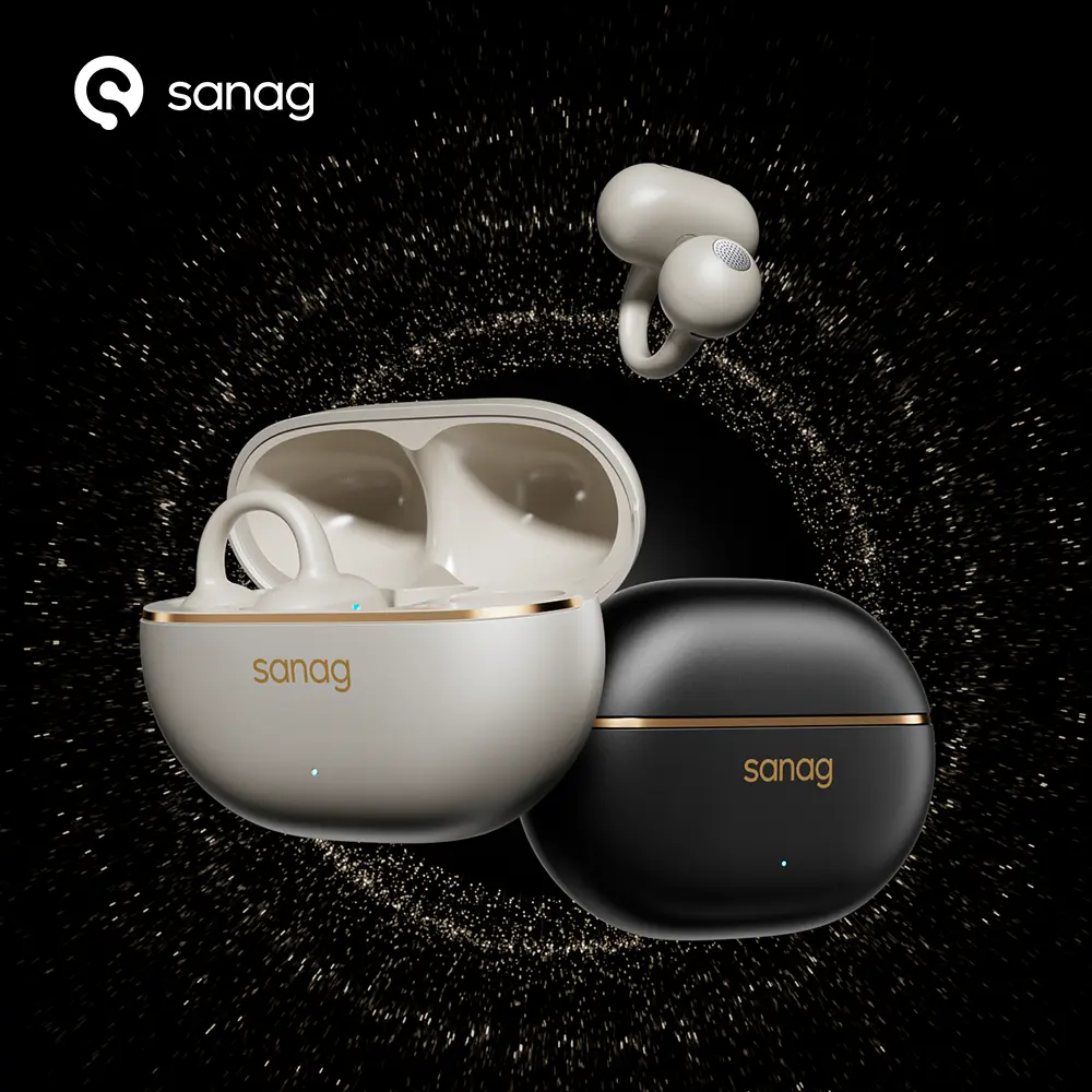 sanag Z50 Ultra Wireless Open-Ear Bluetooth Headphones Comfortable for Sports & Daily Use Earbuds For IPhone Android Samsung Clip-On Earphone HiFi Sound OWS Wireless Headset OWS Ear Clip Headphones Festival Gift audifonos bluetooth
