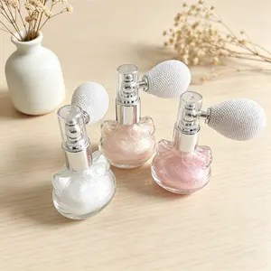 Cute Cat Shape Polvo De Hadas Glitter Spray, Fairy Dust Highlighter Spray, Long Lasting Face Body Hair Shimmer Powder, Sparkle Makeup for Rave Festival Party Pride Y2K Aesthetic