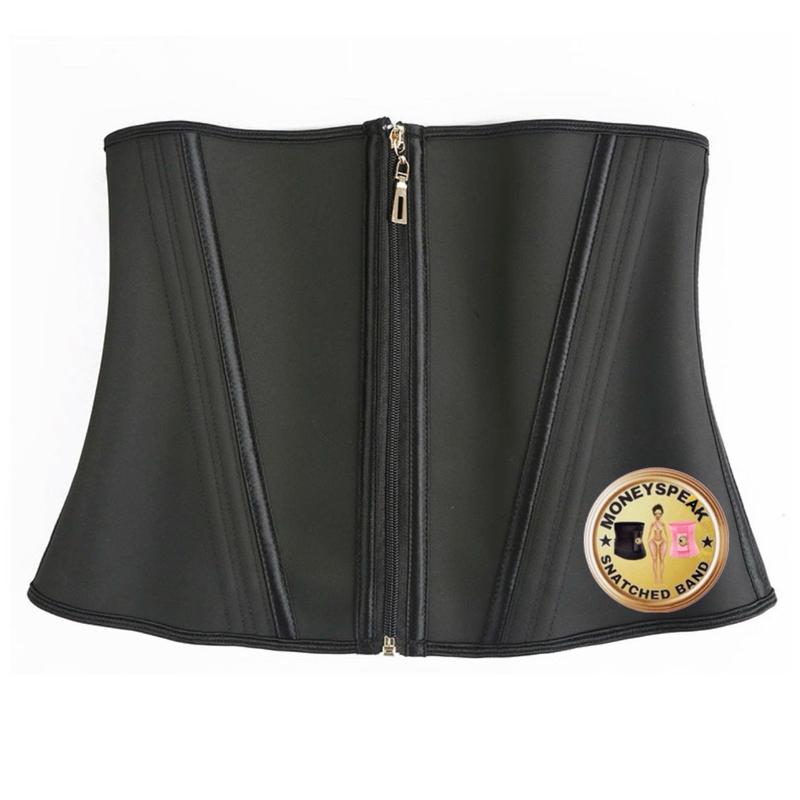 Moneyspeaks double layers Waist Trainer for Women Workout Waist Cincher Tummy Control Corset Shapewear Sports Girdle with Zipper Compression Spandex trainer woman