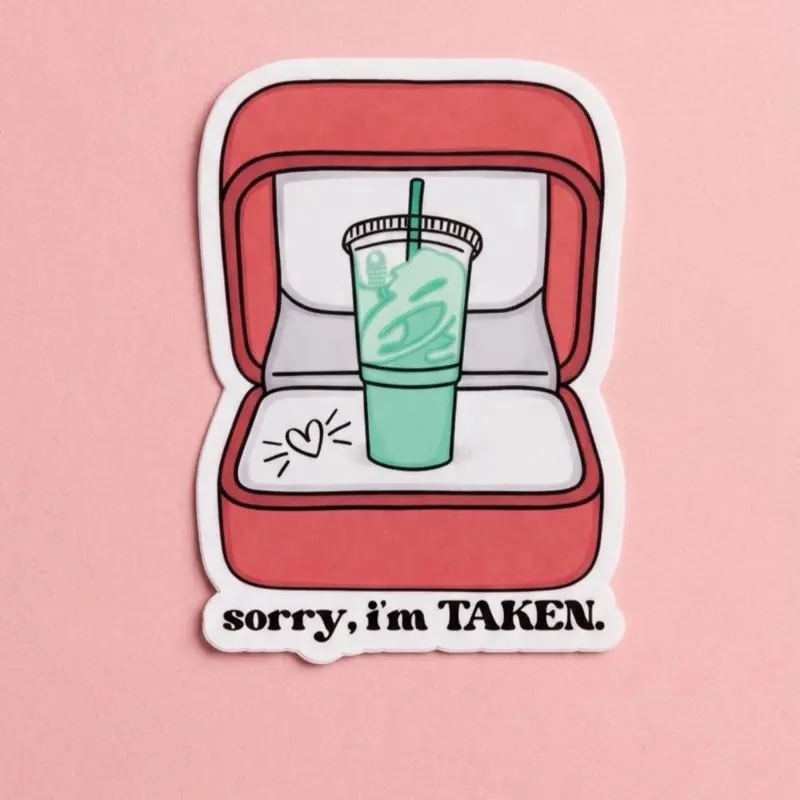 Sorry I’m Taken Baja Soda Sticker, Funny Taco Drink Blast Sticker, Fast Food Lover Sticker Tacos Decal Cute Drink Decal Sarcastic Humor