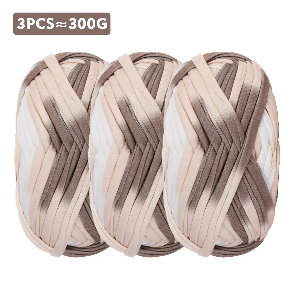3-Pack Gradient Dyed Polyester Yarn Strips, Ideal for DIY Crafts, Perfect for Crochet Handbags, Baskets, Cushions, Pet Beds, Gift Boxes, Crochet Items, Crochet Gifts, Crocheting Supplies, DIY Knitting Supplies