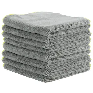 VIKING Utility Microfiber Towel for Car Interior and Exterior Use, Professional Towels for Detailing and Car Wash Kit, 350gsm, Grey, 16 Inch x 16 Inch, 8 Pack