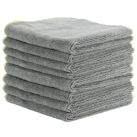 VIKING Utility Microfiber Towel for Car Interior and Exterior Use, Professional Towels for Detailing and Car Wash Kit, 350gsm, Grey, 16 Inch x 16 Inch, 8 Pack