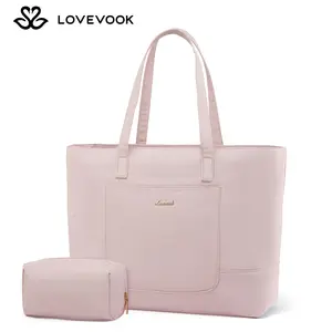 【NEW IN】LOVEVOOK Fall TikTokShopBacktoSchool Tote Bag for Women, Work Tote with Laptop Compartment for Nurse Travel Commuter, Gym Tote Purse with Yoga Mat Strap