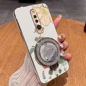1 Piece Xiaomi Redmi 8 Phone Cases Green leaves With bracket Pattern Comfortable feel Case Suitable For Xiaomi Redmi 8 With popular Features Suitable For Casual