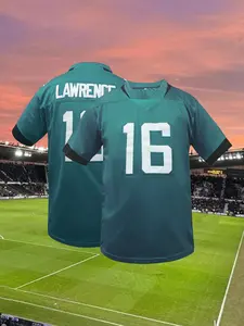 Men's #16 Embroidered American Football Jersey, Loose V-Neck Jacksonville Rugby Jersey Classic Short Sleeve Pullover T-Shirt Sportswear Sports Clothing