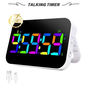 Timer Pro With Alarm, Countdown Warnings, Voice Magnetic Timer,Talking Kitchen Timer, For Work,Office, ADHD, Procrastinator, Study,Task