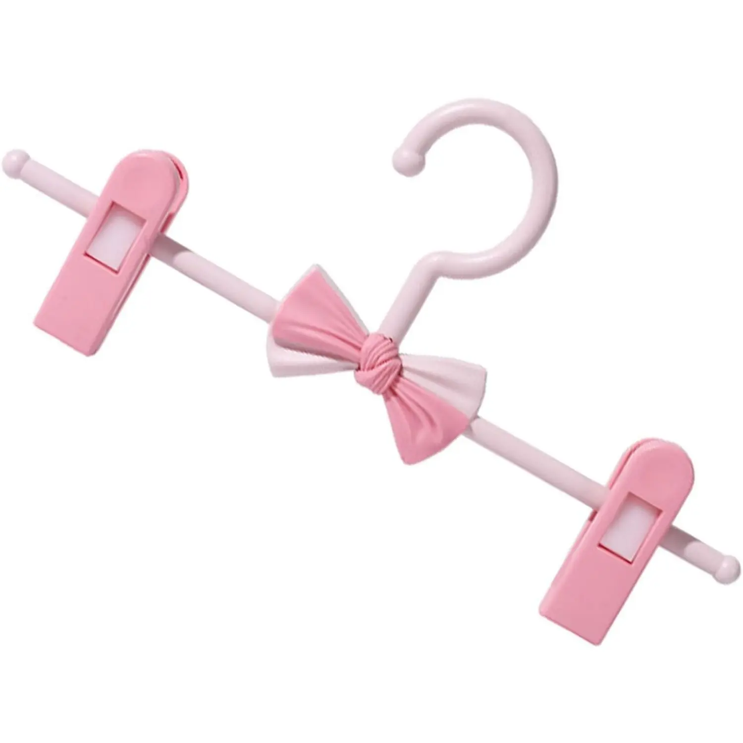 Pink Plastic Adjustable Expandable Pant Hangers - Hanging Flat Space Saver, 360° Rotatable Head, Expandable Clips, Durable High-Strength PP, 11cm-27cm Range, Non-Slip Scratch-Resistant, Home Improvement Bathroom Fixture Accessory Wardrobe Storage Solution