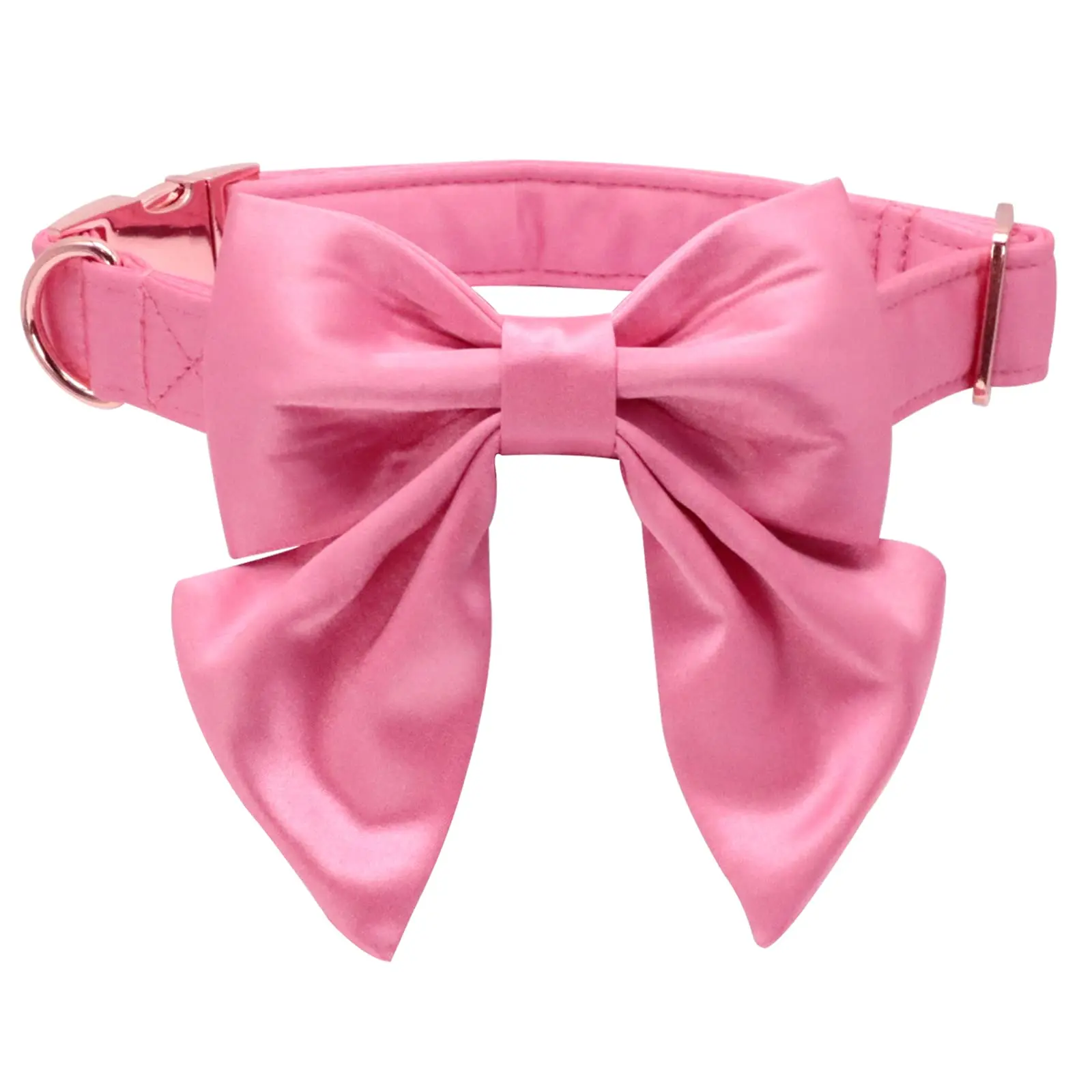 Lionet Paws Cute Basic Bowtie Dog Collar - Comfortable Silk Collar with Detachable Bowtie for Dogs and Cats, Cute Basic Collars