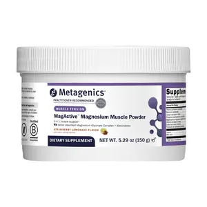 Metagenics MagActive Magnesium Muscle Powder - Highly Absorbable Magnesium Supplement for Workout Recovery - Aids Cramps, Spasms & Tightness - 150 g, Strawberry Lemonade Flavor