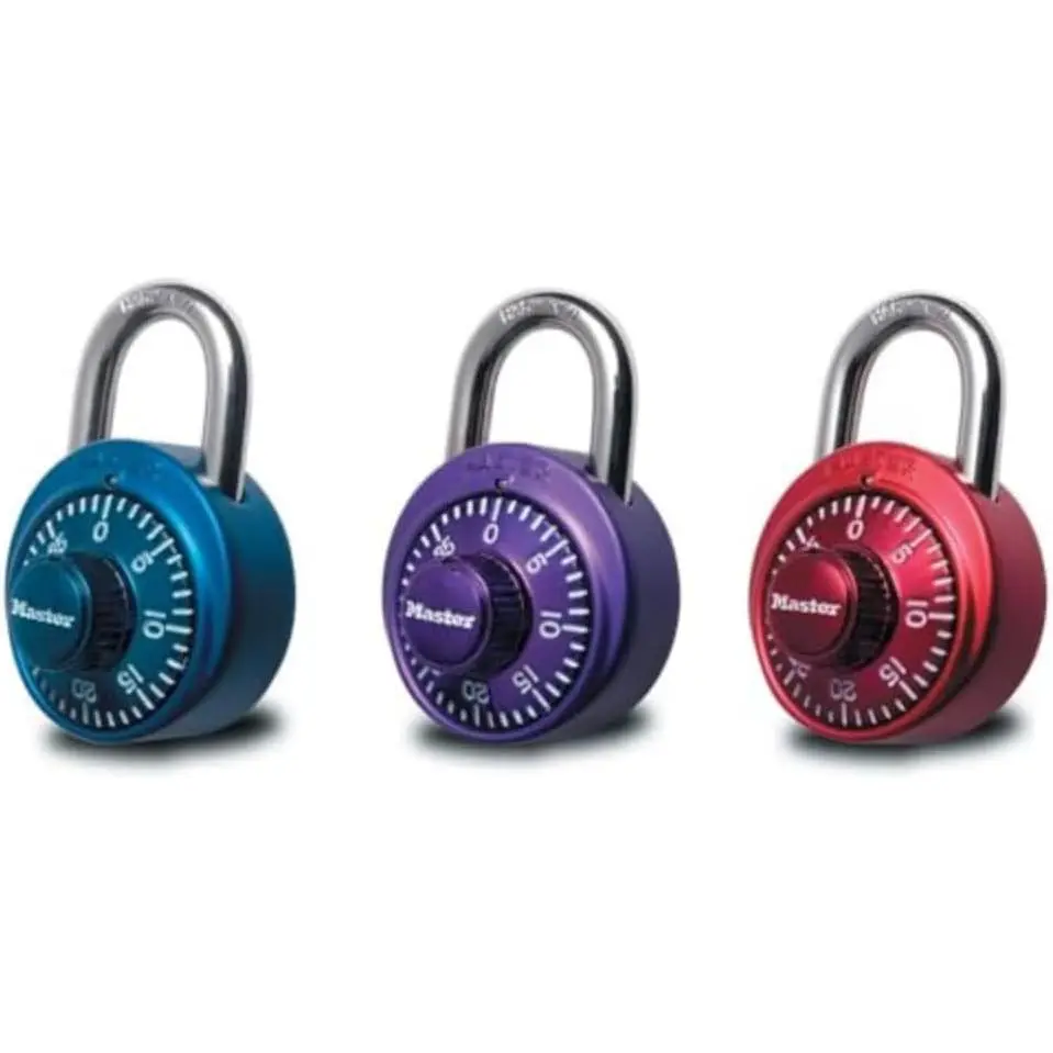 Master Lock 1530DCM Combination Locker Padlock, 1 Count, Assorted Color Options