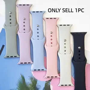 Random Color Sport Fashion Smartwatch Strap for Apple Watch Ultra 2/ultra Se Series, Silicone Stainless Steel Buckle, Durable Wristband Accessories, Wearable