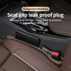 Universal Car Seat Gap Organizer Filler Set of 2 Soft Foam Multifunctional 3in1 Gap Stopper with Hook Function for Car SUV Truck