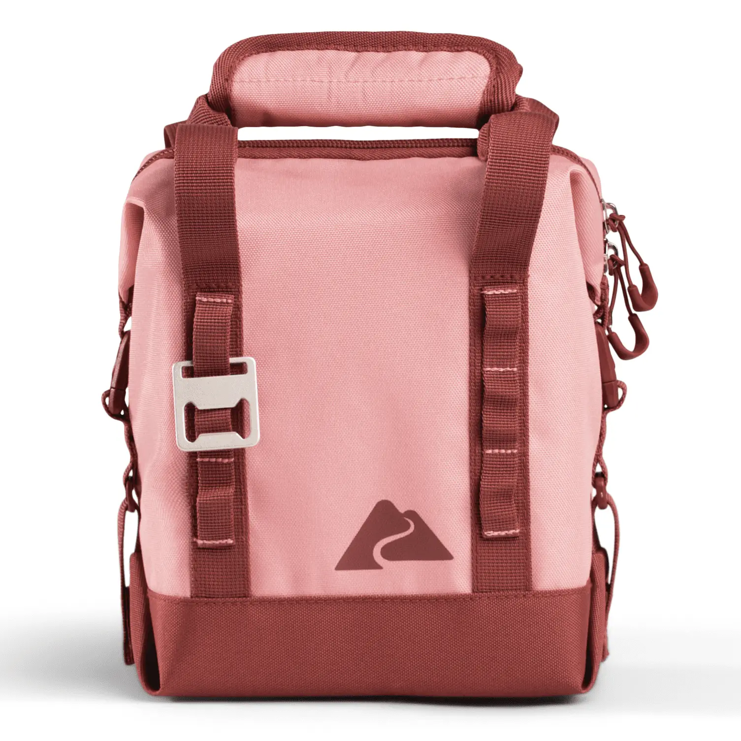 Ozark Trail  Folding 6-Can 4 qt Soft-Sided Cooler with Built-in Bottle Opener, Rose
