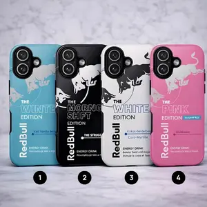 Red Bull Phone Case Energy Sports Drink Cover for iPhone 17Pro, 16, 15, 14, 13, 12, 11, Samsung S25, S24, S23, A16, A35, A55, Pixel 10, 9, 8