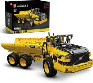 Mould King 17010 Engineering Dump Truck Building Block Kits, MOC Building Blocks Set to Build, Gift for Kids Age 8+/Adult Collections Enthusiasts(1888 Pieces with Motor/APP Remote Control)