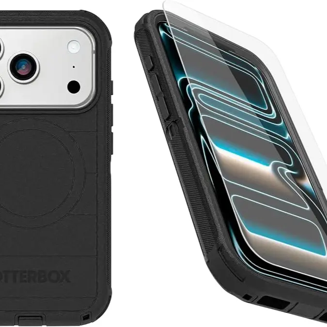 OtterBox iPhone 17 Pro Defender Pro Series Case - Black - Tough, Rugged & Durable iPhone Case, Snaps on MagSafe