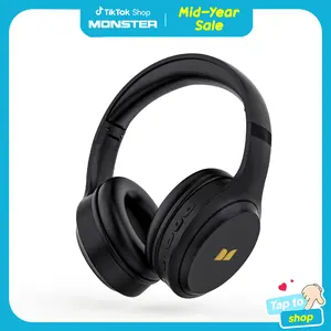 MONSTER N21 Noise Cancelling Wireless Over-Ear Bluetooth Headphones, Bluetooth 6.0, 25H Battery Life, Deep Bass HiFi Stereo Sound, Foldable Comfortable Design, Built-in Mic, for Home Office Calls, iPhone Android PC- SummerWins - DealsForYouDays
