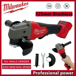 Milwaukee M18 High-Power Angle Grinder – Automotive, Construction & DIY, 125mm Wheels, Quick-Lock Guard, Professional Efficiency