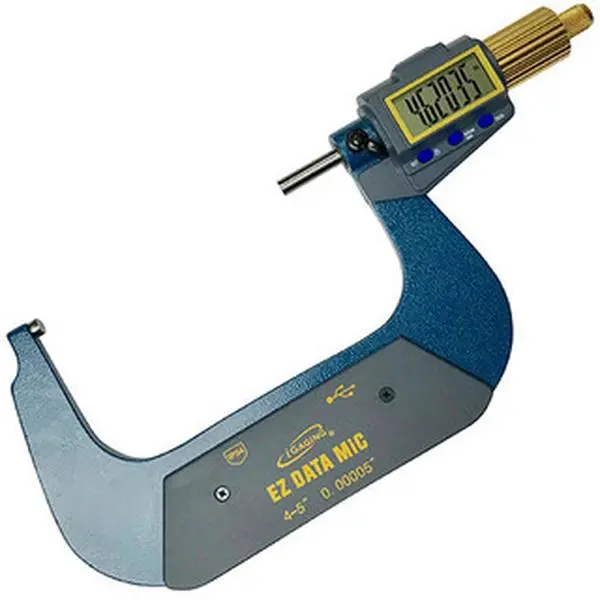 iGaging Electronic Micrometer with X-Large High Resolution Display, Bluetooth Capable, 4-5"/100-125mm Range, 35-054-u05 Model, 3V CR2032 Battery, ABC/INC Measurement, All Seasons Automotive Car Repair Diagnostic Tool, Batteries, Lcd Display