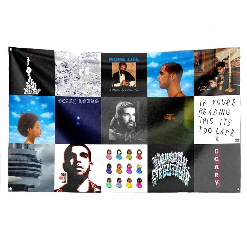 Tapestry Che Rapper Tapestry Rapper Flag Tapestry Music Album Cover Collage Tapestry Wall ...