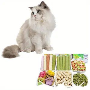 Chicken Cat Grass Milk Stick, Cat Grass Molar Stick, Cat Fish Shape Biscuit, Cat Treats for Hairball Support and Teeth Cleaning, Chicken Flavored Hairball Treats for Cats, Natural Freeze Dried Cat Grass Treats for Indoor Cats, Cat Grass for Cat