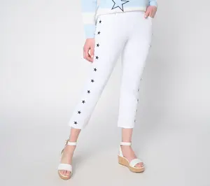 Belle by Kim Gravel Regular TripleLuxe Twill Star Cropped Jean