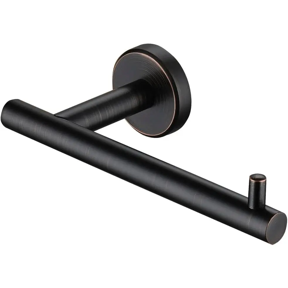 Toilet Paper Holder Oil Rubbed Bronze, 5 Inch 304 Stainless Steel Thick 0.8mm Tissue Paper Dispenser for Bathroom, Hold Mega Rolls Wall Mount, TPH100-ORB