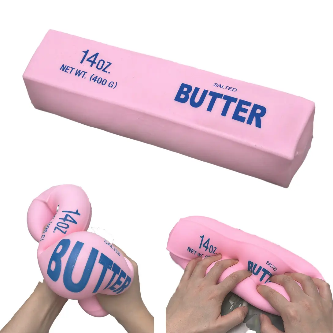 [Dealsforyou] Pink Jumbo Butter Squishy Toy, 14oz 10+ Inch Slow Rising Sensory Fidget Squeeze Toy for Teens & Adults, Back to School Gift, Stress Relief Desk Toy, Funny Gift