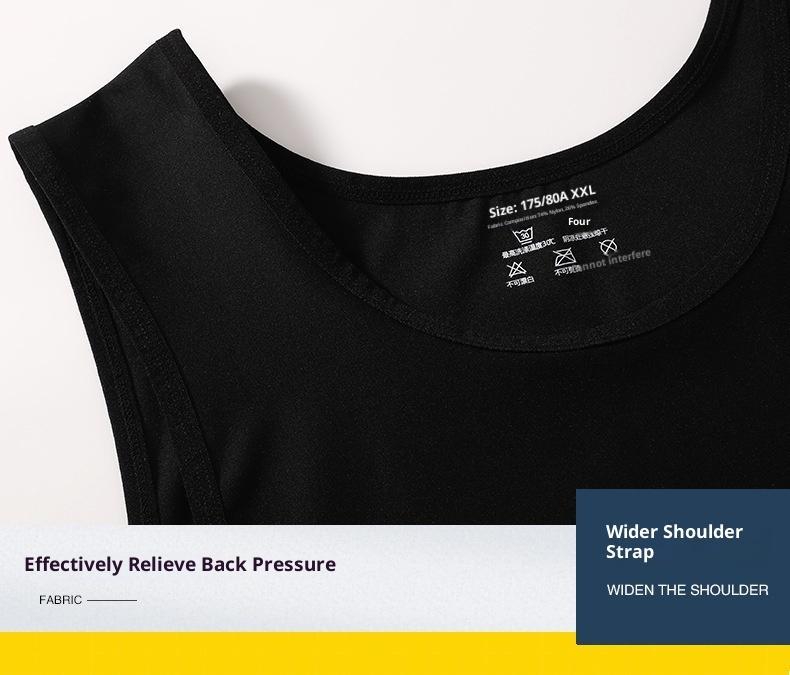 Men Compression Tank Top | Tummy Control, Gynecomastia Shaper, Posture Correction Seamless Undershirt for Gym, Business & Dating Menswear