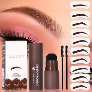 Young Vision Eyebrow Powder Kit with Two Spiral Brushes & Puff Waterproof Formula Long Lasting Perfect Gift for Women Girlfriend New Year