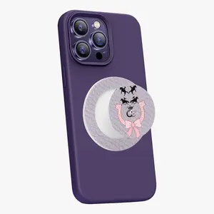 🌸 Saddle Blush – Magnetic Pop Socket Vintage Smartphone Stand Grip Mount